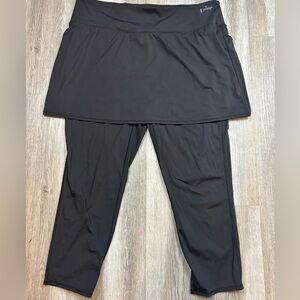 Zuda Black Skirted Yoga Athletic Leggings NWOT​​​